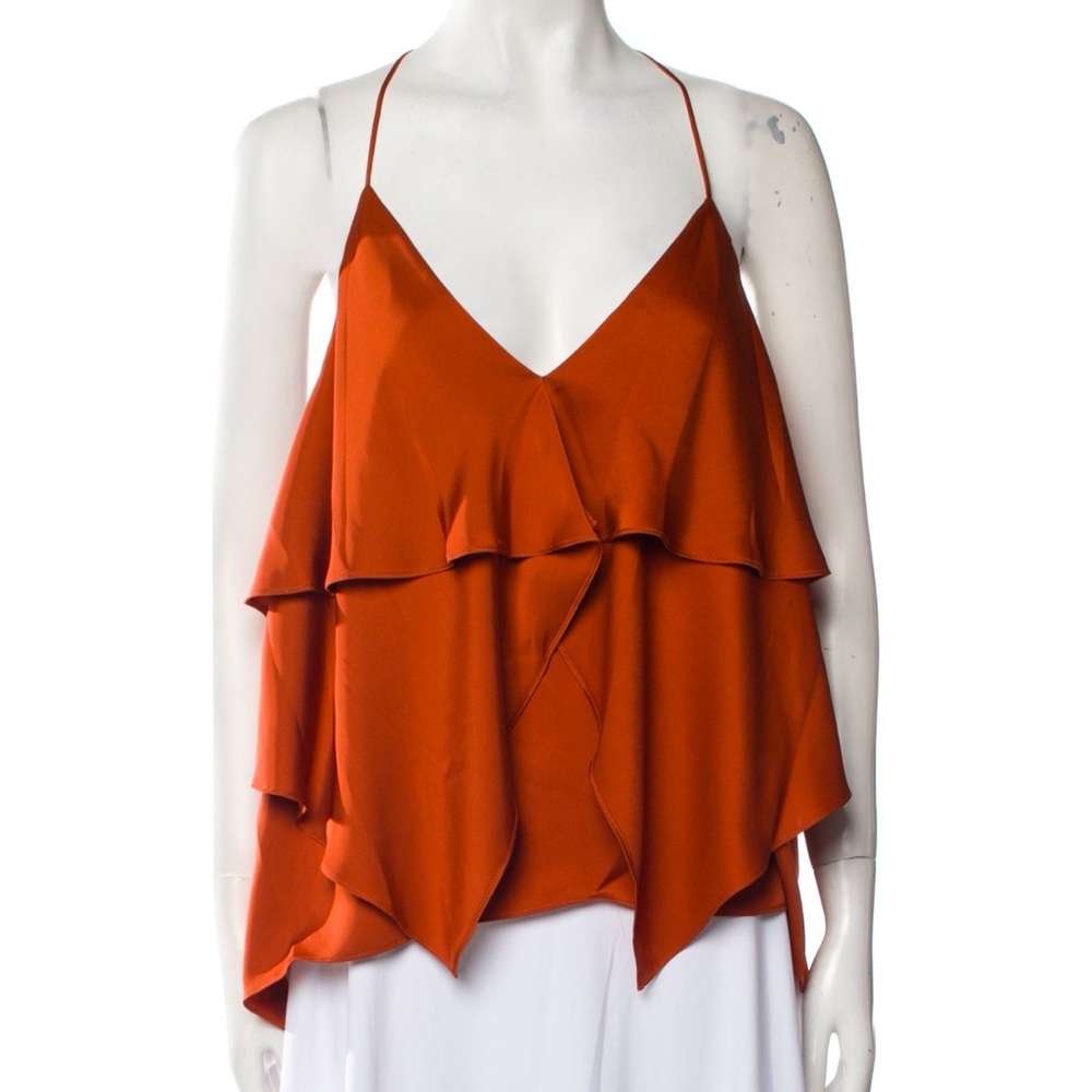 Ramy Brook NWT, cinnamon crepe de chine top